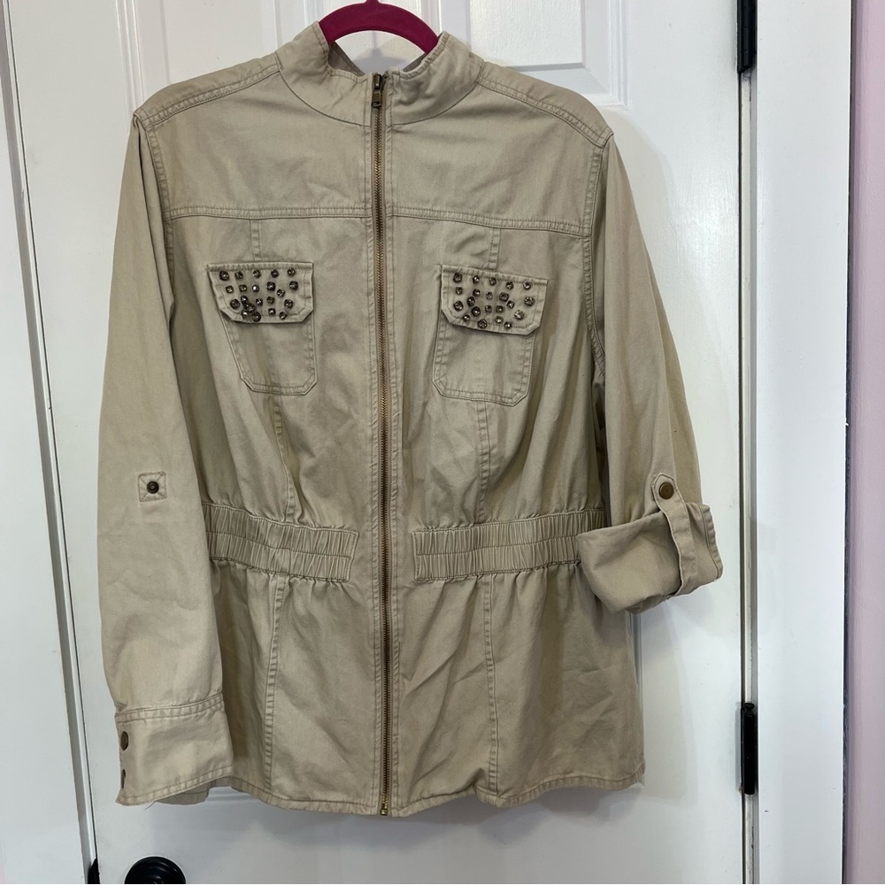 Torrid Tan Utility Anorak Jacket Size 1